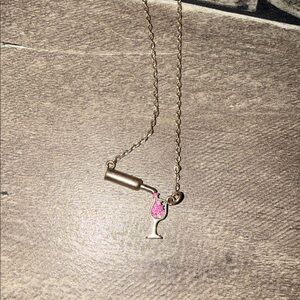 Wine Glass Pendant Necklace🩷🎶